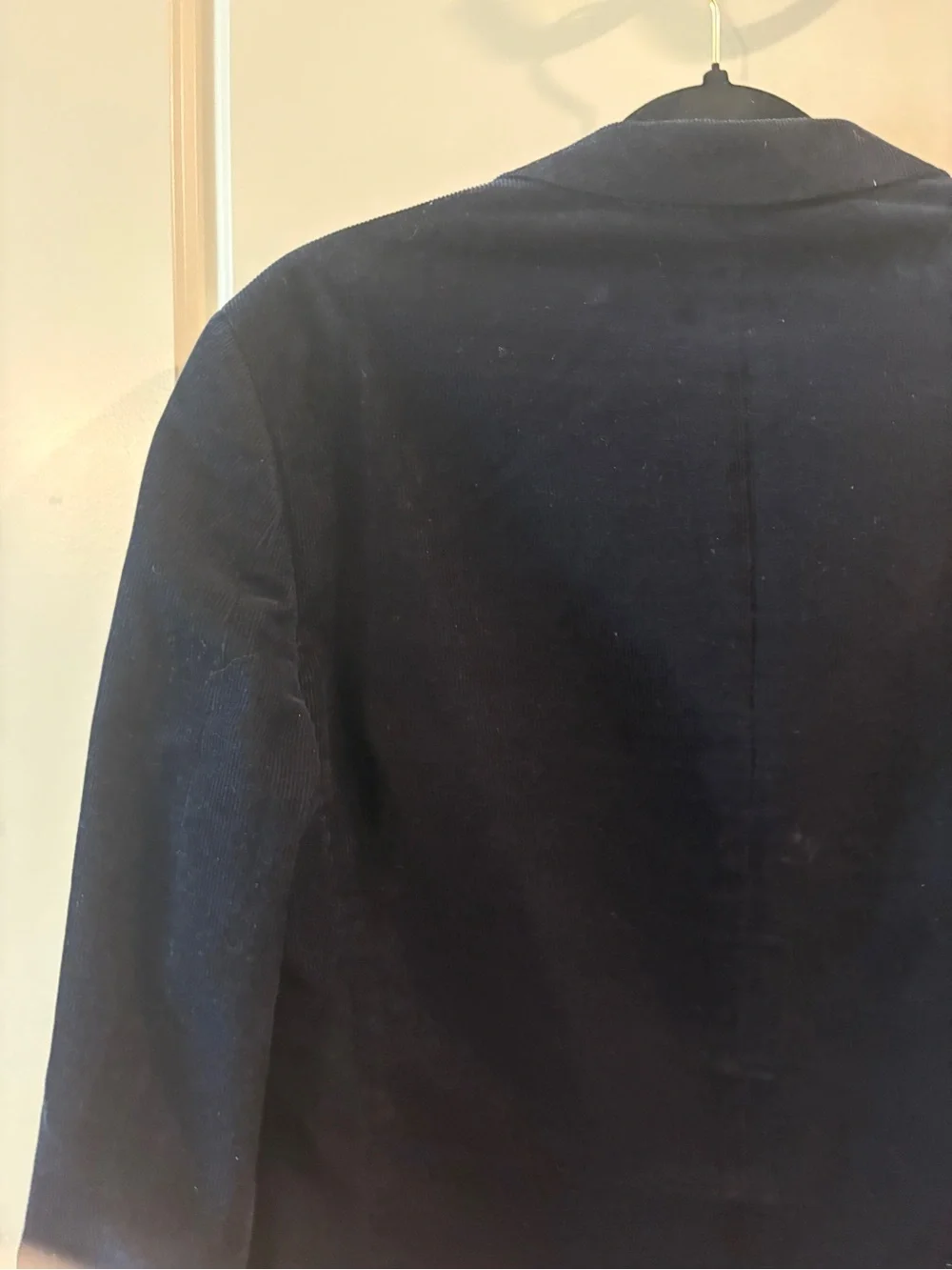 J.Crew Ludlow 36R Navy Corduroy Blazer Wool Collar Mens Preppy